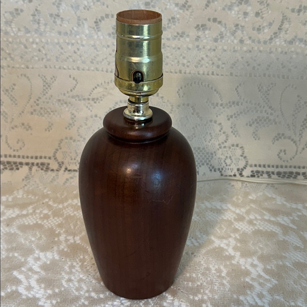MCM Small Wooden Table Lamp